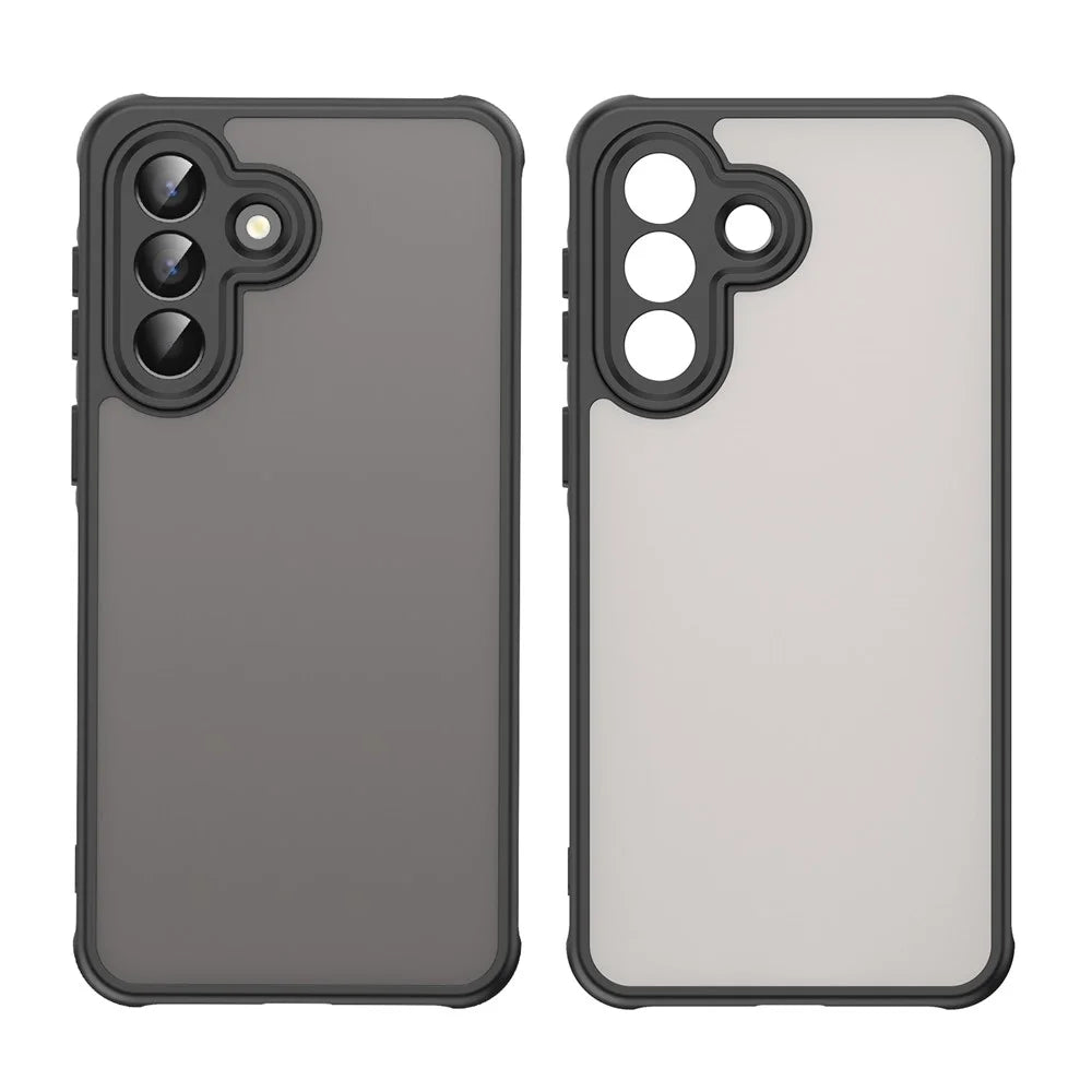 For Samsung Galaxy A57 5G Case Drop Proof Airbags Frosted Translucent PC + TPU Phone Back Cover - Black - 2