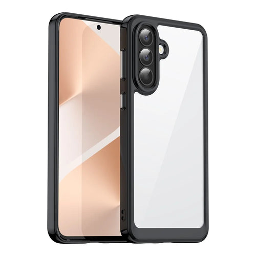 For Samsung Galaxy A57 5G Case TPU + Acrylic Protective Clear Phone Cover - Black - 1