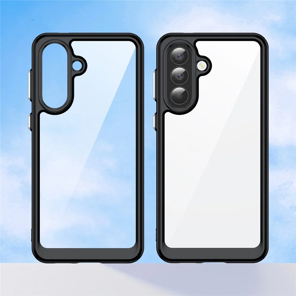 For Samsung Galaxy A57 5G Case TPU + Acrylic Protective Clear Phone Cover - Black - 2