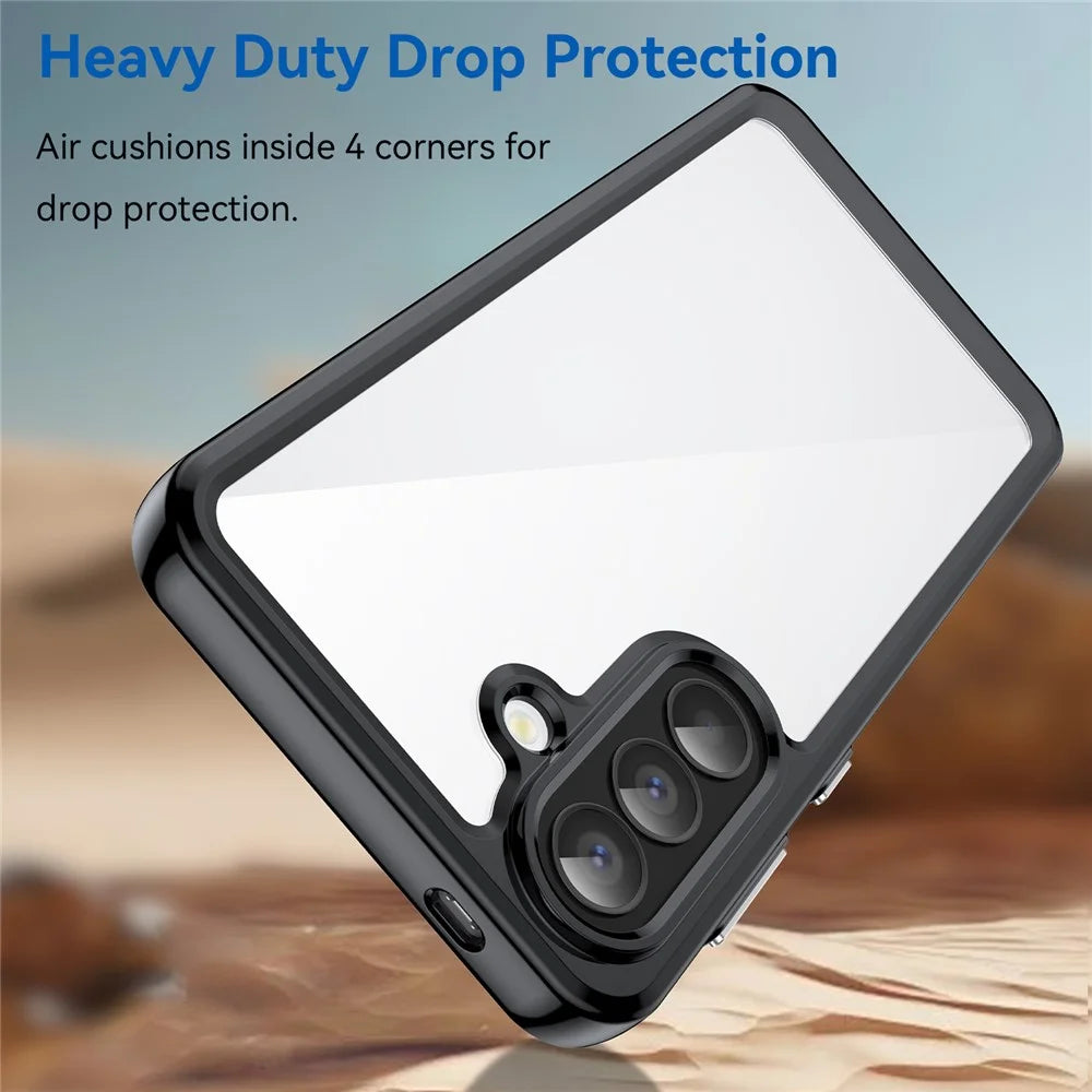 For Samsung Galaxy A57 5G Case TPU + Acrylic Protective Clear Phone Cover - Black - 3