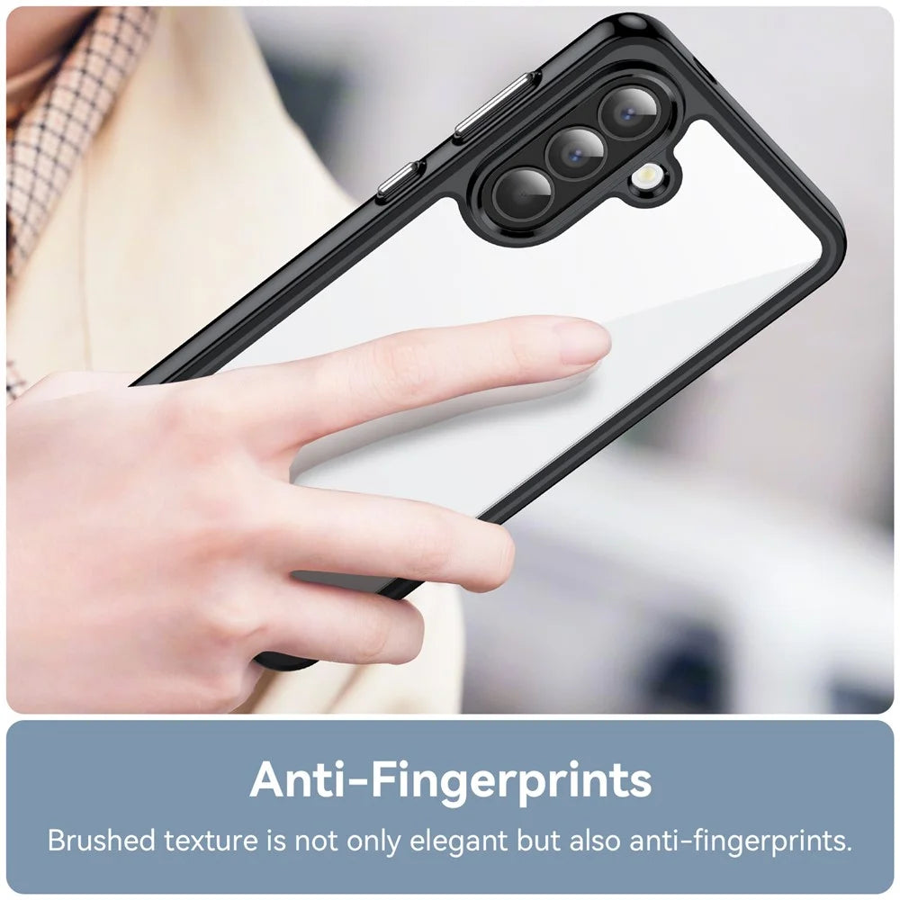 For Samsung Galaxy A57 5G Case TPU + Acrylic Protective Clear Phone Cover - Black - 5