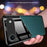 For iPhone Air Case Precise Cutout Leather Coated PC + TPU Phone Back Cover Built-in Metal Sheet - Green - 6