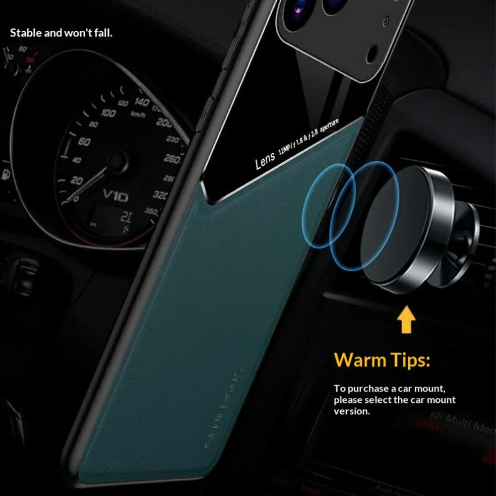 For iPhone 17 Pro Max Precise Cutout Leather Coated PC + TPU Phone Back Cover Built-in Metal Sheet - Green - 2