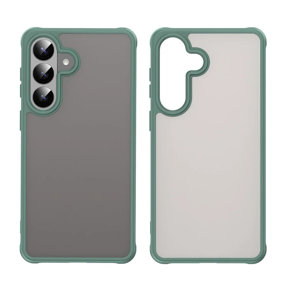 For Samsung Galaxy S26+ Case Drop Proof Airbags Frosted Translucent PC + TPU Phone Back Cover - Green - 2