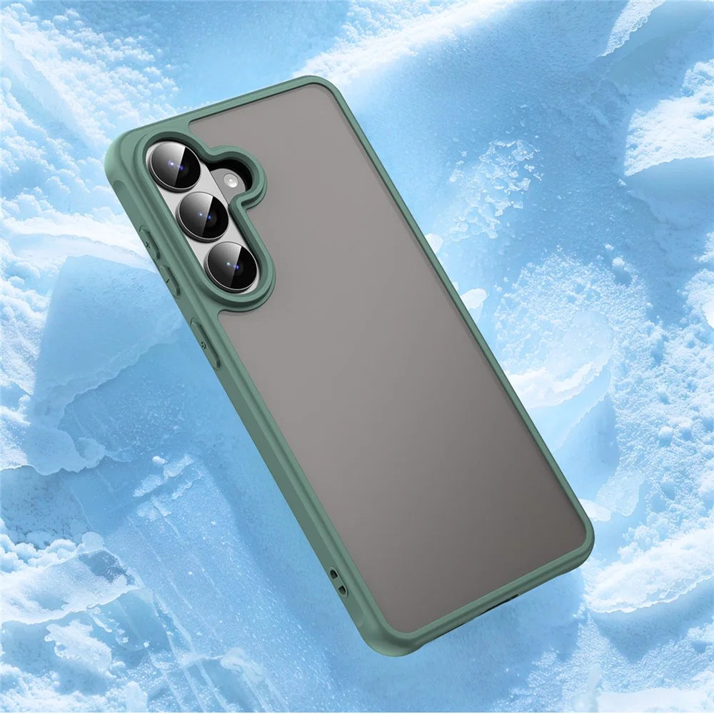 For Samsung Galaxy S26+ Case Drop Proof Airbags Frosted Translucent PC + TPU Phone Back Cover - Green - 6
