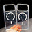 For iPhone 18 Pro / 17 Pro Compatible with MagSafe Rhinestone Edge Glitter Back TPU + PC IMD Phone Cover - Glitter Transparent - 6