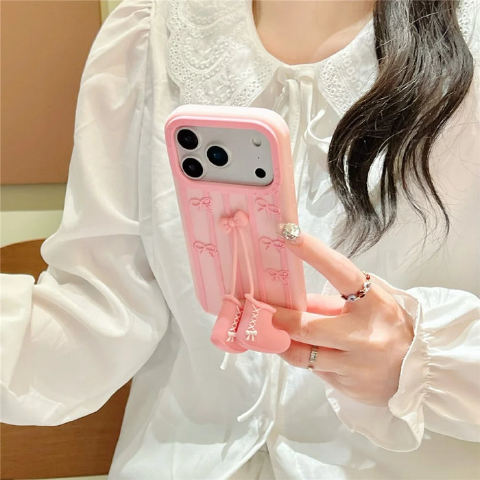 For iPhone 18 Pro Max / 17 Pro Max Silicone Case Cute Boots Shape Pendant Shockproof Phone Back Cover - 5