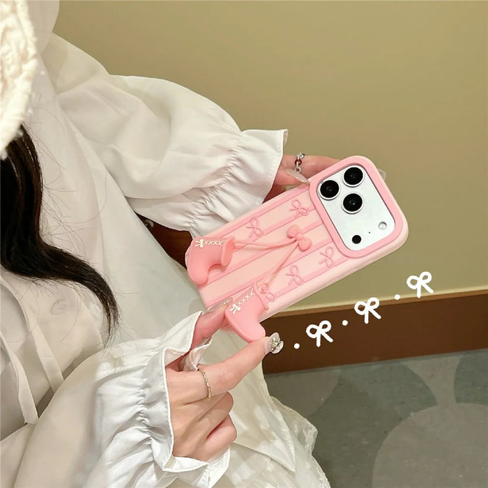 For iPhone 18 Pro Max / 17 Pro Max Silicone Case Cute Boots Shape Pendant Shockproof Phone Back Cover - 6