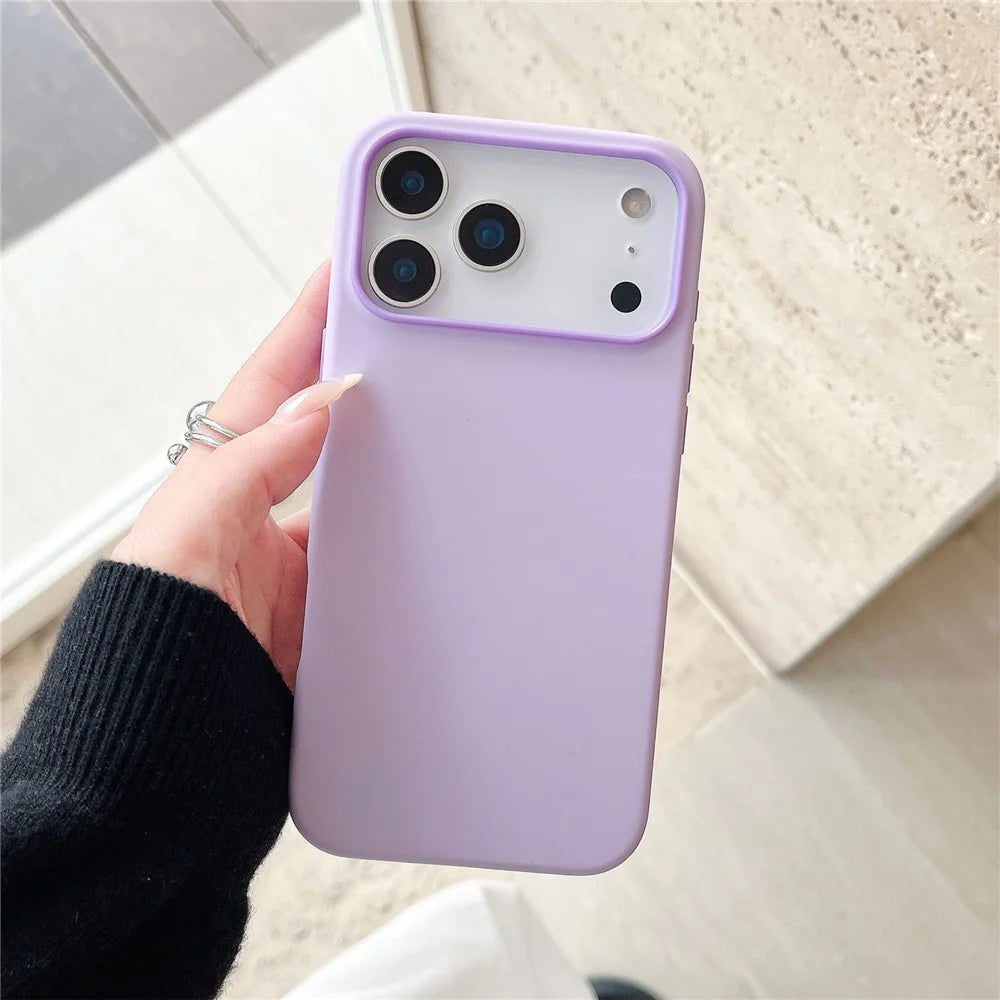 For iPhone 17 Pro Max Case Dual Color Liquid Silicone Phone Cover Large Camera Cutout - Purple - 2