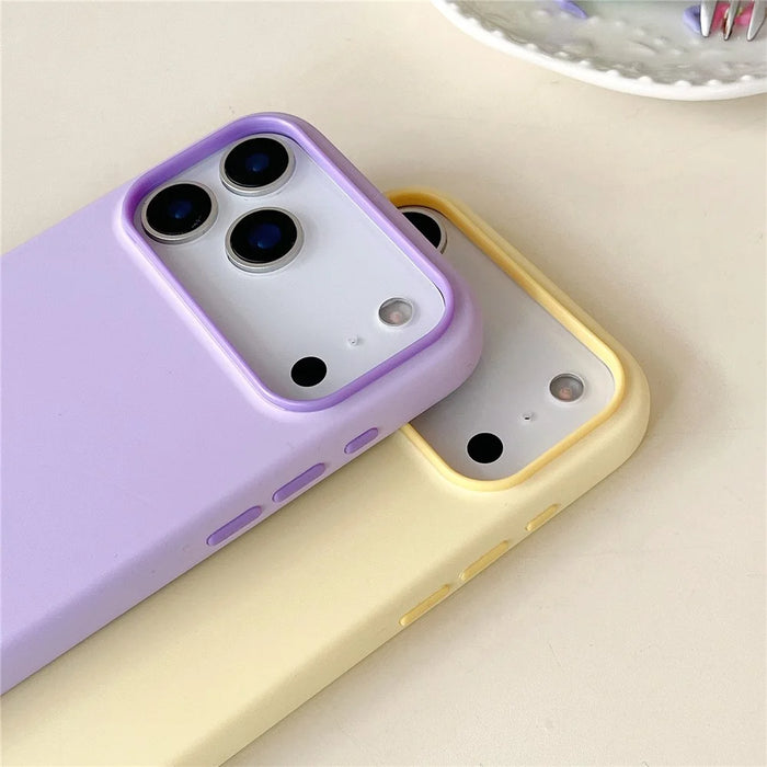 For iPhone 17 Pro Case Dual Color Liquid Silicone Phone Cover Large Camera Cutout - Light Cyan - 5