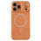 For iPhone 17 Pro Case Compatible with MagSafe Glitter Design TPU PC Phone Back Cover - Orange - 1