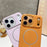 For iPhone 17 Pro Case Compatible with MagSafe Glitter Design TPU PC Phone Back Cover - Orange - 3
