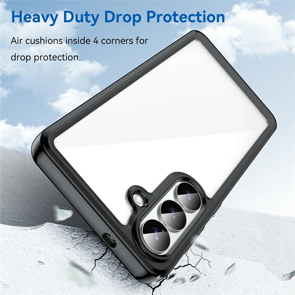 For Samsung Galaxy S26+ Case TPU + Acrylic Protective Clear Phone Cover - Black - 3