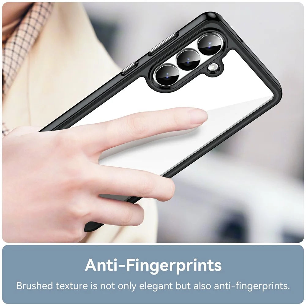 For Samsung Galaxy S26+ Case TPU + Acrylic Protective Clear Phone Cover - Black - 5