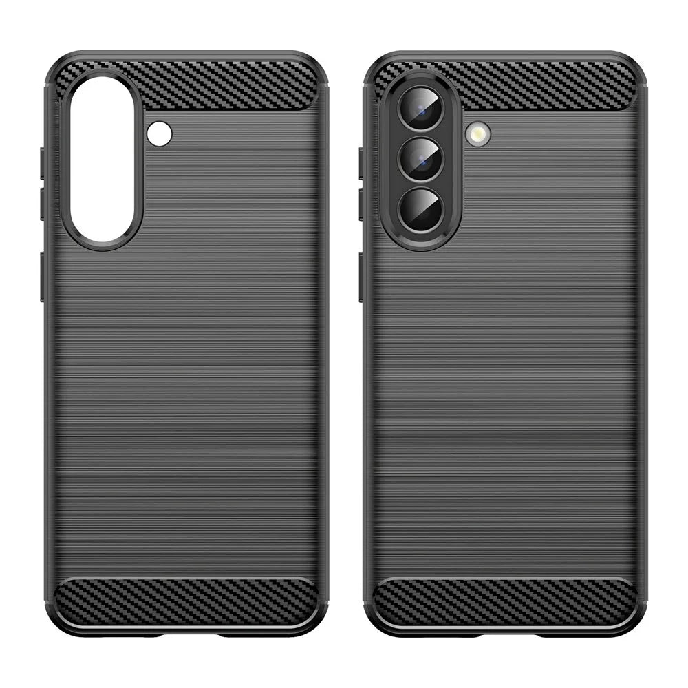 For Samsung Galaxy A57 5G Case Protective Phone Cover Carbon Fiber Texture Brushed - Black - 2