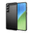 AMORUS For Samsung Galaxy S26+ Case Carbon Fiber Texture Brushed Protective Phone Cover - Black - 1
