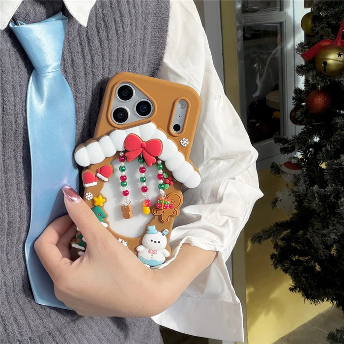 For iPhone 18 Pro Max / 17 Pro Max Silicone Case Christmas House Design Shockproof Anti Slip Phone Cover - 7
