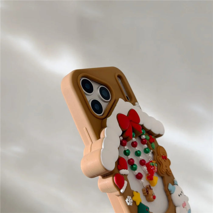 For iPhone 18 Pro / 17 Pro Silicone Case Christmas House Design Shockproof Anti Slip Phone Cover - 6