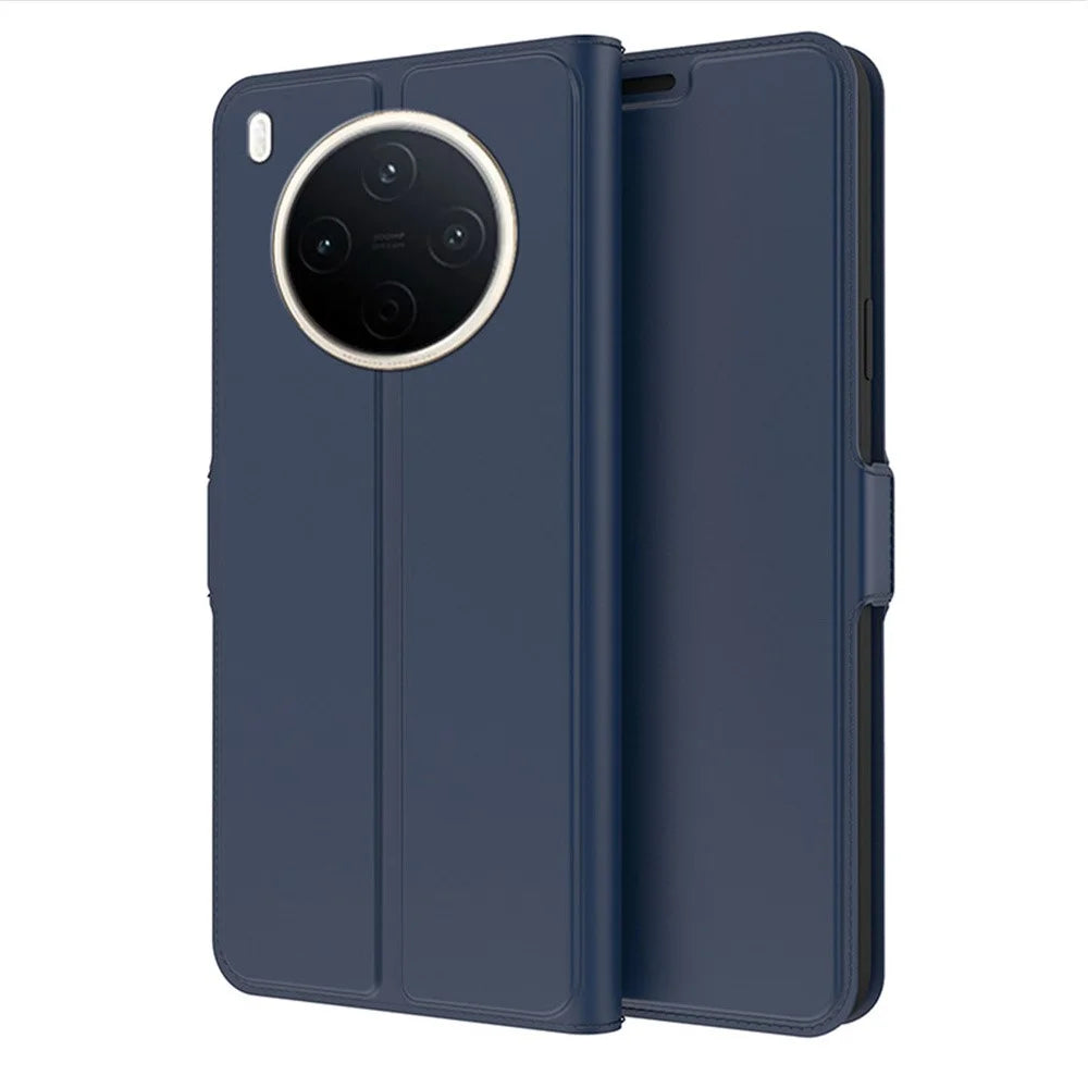 For vivo Y500 Pro 5G Case Shockproof TPU Inner Shell Leather Phone Cover Card Slot - Blue - 1