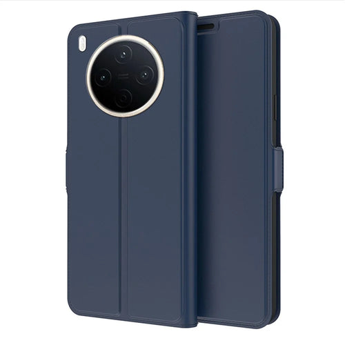 For vivo Y500 Pro 5G Case Shockproof TPU Inner Shell Leather Phone Cover Card Slot - Blue - 1