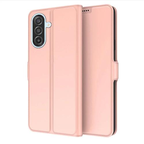 For Samsung Galaxy A57 5G Case Shockproof TPU Inner Shell Leather Phone Cover Card Slot - Rose Gold - 1