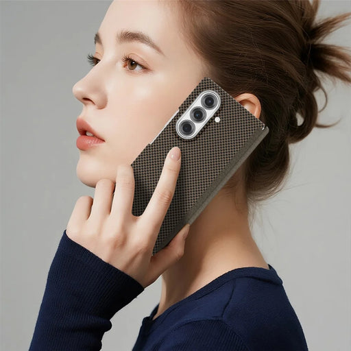 GKK For Samsung Galaxy Z Fold7 5G Case Dual Axis Aramid Fiber PC Ultra Thin Phone Cover Magnetic Hinge Protection - Gold - 2