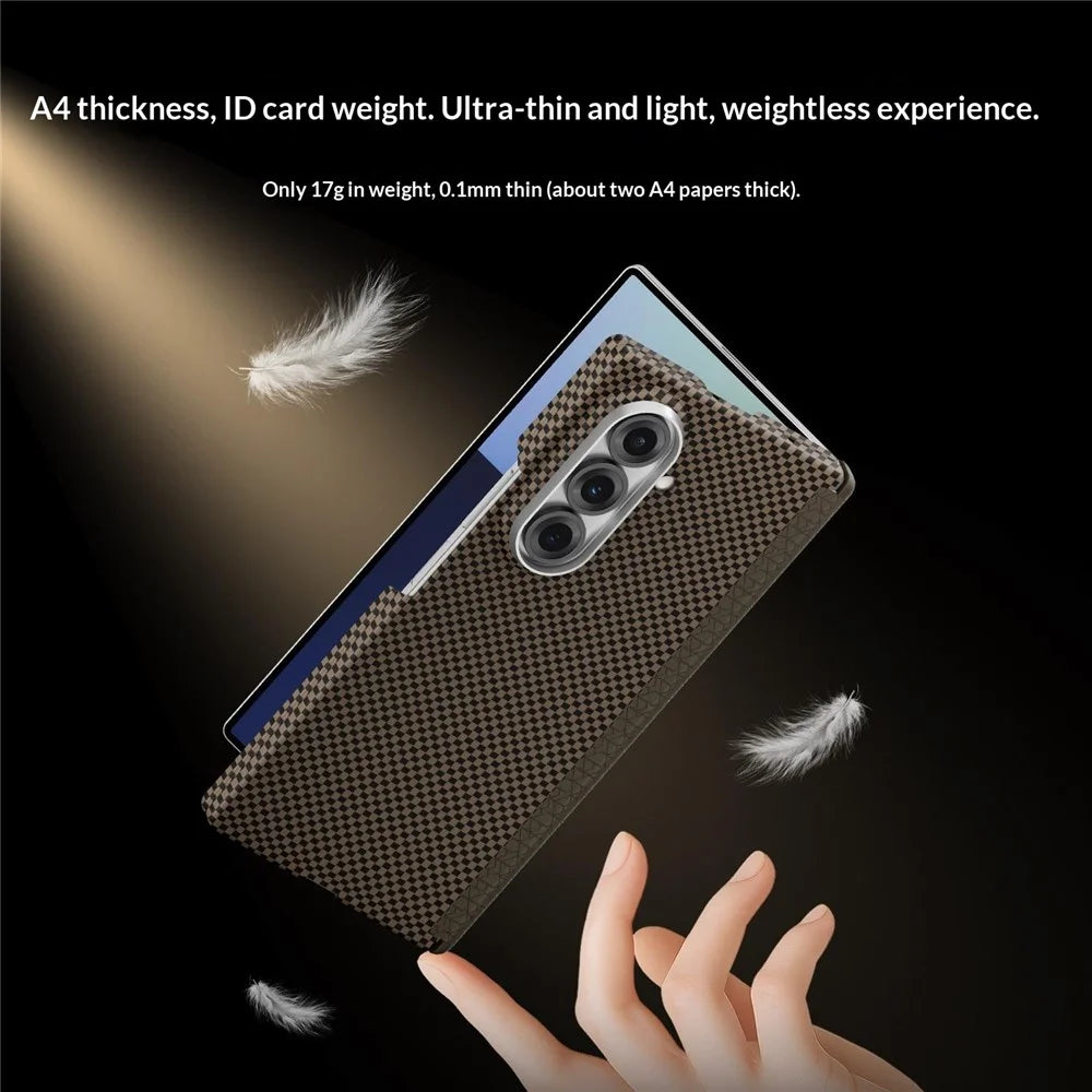 GKK For Samsung Galaxy Z Fold7 5G Case Dual Axis Aramid Fiber PC Ultra Thin Phone Cover Magnetic Hinge Protection - Gold - 4