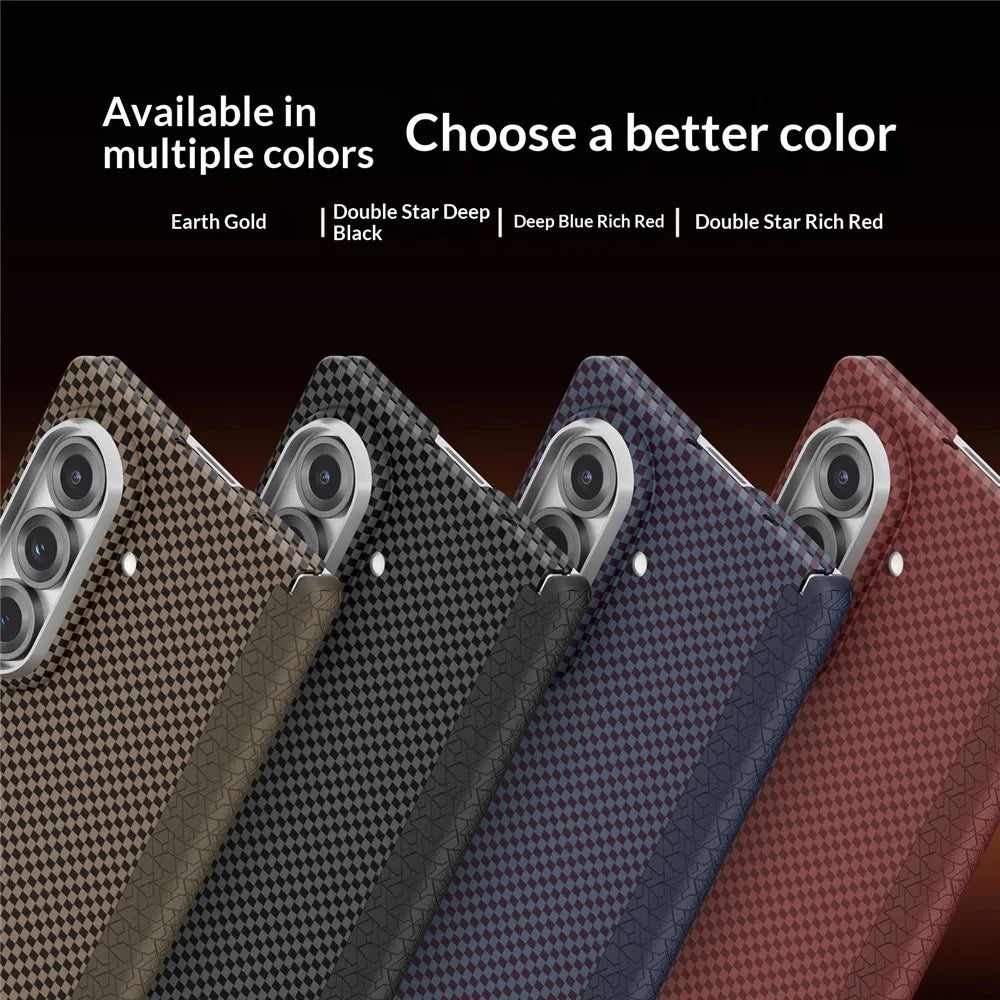 GKK For Samsung Galaxy Z Fold7 5G Case Dual Axis Aramid Fiber PC Ultra Thin Phone Cover Magnetic Hinge Protection - Gold - 7