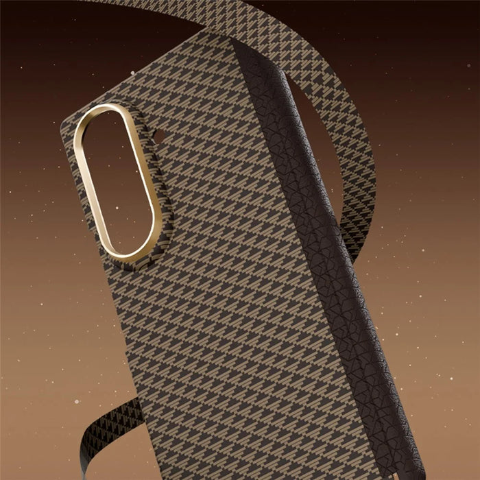 GKK For Samsung Galaxy Z Fold7 5G Case Pattern Design Dual Axis Aramid Fiber PC Ultra Thin Phone Cover Magnetic Hinge Protection - Gold - 3