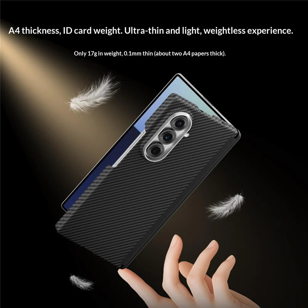 GKK For Samsung Galaxy Z Fold7 5G Case Aramid Fiber Texture Dual Axis PC Slim Phone Cover Magnetic Hinge Protection - 5