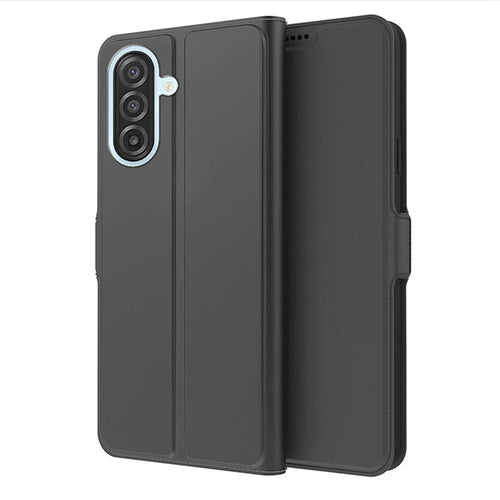 For Samsung Galaxy S26 Case Shockproof TPU Inner Shell Leather Phone Cover Card Slot - Black - 1
