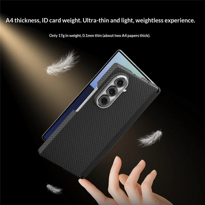 GKK For Samsung Galaxy Z Fold7 5G Case Texture Dual Axis PC Slim Phone Cover Magnetic Hinge Protection - Black - 5