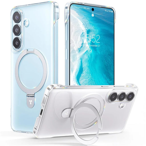 TORRAS Ostand Q1 Slim Series For Samsung Galaxy S26 Kickstand Case Borderless Hard PC Magnetic Phone Cover - 1