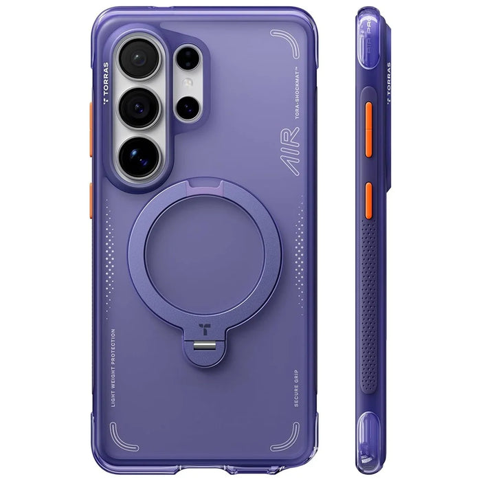 TORRAS Ostand Q3 Air Series For Samsung Galaxy S26 Ultra Magnetic Case with Kickstand Shockproof PC + TPU Phone Cover - Dark Purple - 1