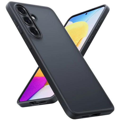 TORRAS For Samsung Galaxy S26+ Case  Skin-Touch Matte PC+TPU Phone Cover with Interchangeable 3 Colors Buttons - Black - 1