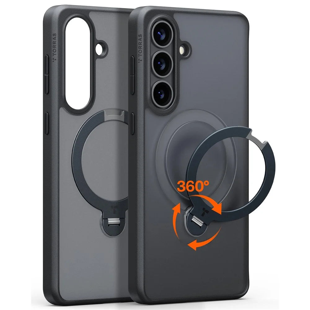 TORRAS Ostand Q3 Spin Series For Samsung Galaxy S26 Case Magnetic Rotating Kickstand PC + TPU Phone Cover - 1