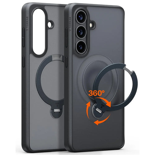 TORRAS Ostand Q3 Spin Series For Samsung Galaxy S26+ Case Magnetic Rotating Kickstand PC + TPU Phone Cover - 1