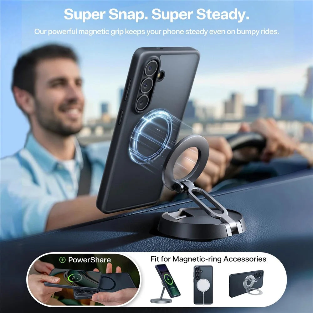 TORRAS For Samsung Galaxy S26  Guardian-Mag Series Magnetic Case Skin-Touch Matte PC + TPU Phone Cover - Black - 4