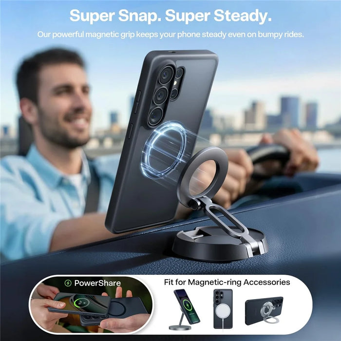 TORRAS For Samsung Galaxy S26 Ultra  Guardian-Mag Series Magnetic Case Skin-Touch Matte PC + TPU Phone Cover (Amazon Packaging) - Black - 3