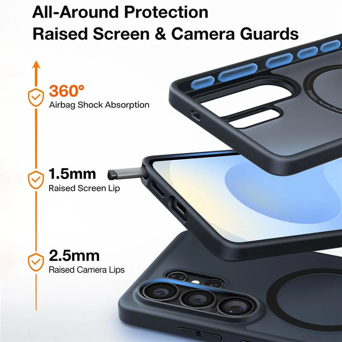 TORRAS For Samsung Galaxy S26 Ultra  Guardian-Mag Series Magnetic Case Skin-Touch Matte PC + TPU Phone Cover (Amazon Packaging) - Black - 5