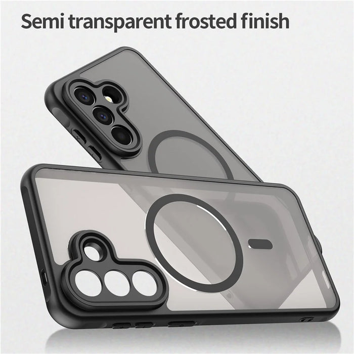 For Samsung Galaxy A57 5G Magnetic Case Anti Drop PC + TPU Phone Cover - Black - 4
