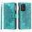 Zipper Pocket Wallet Case for Samsung Galaxy A52 4G / 5G / A52s 5G, Collision-proof Mandala Flower Imprinted PU Leather Stand Cover with Multiple Card Slots - Green - 1