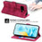 For Google Pixel 10a Case Flower Pattern PU Leather Wallet Phone Cover with Strap - Wine Red - 6