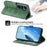 DIERFENG DF-03 For Samsung Galaxy S26+ Case Lines Imprint Wallet Leather Phone Cover with Wrist Strap - Green - 5