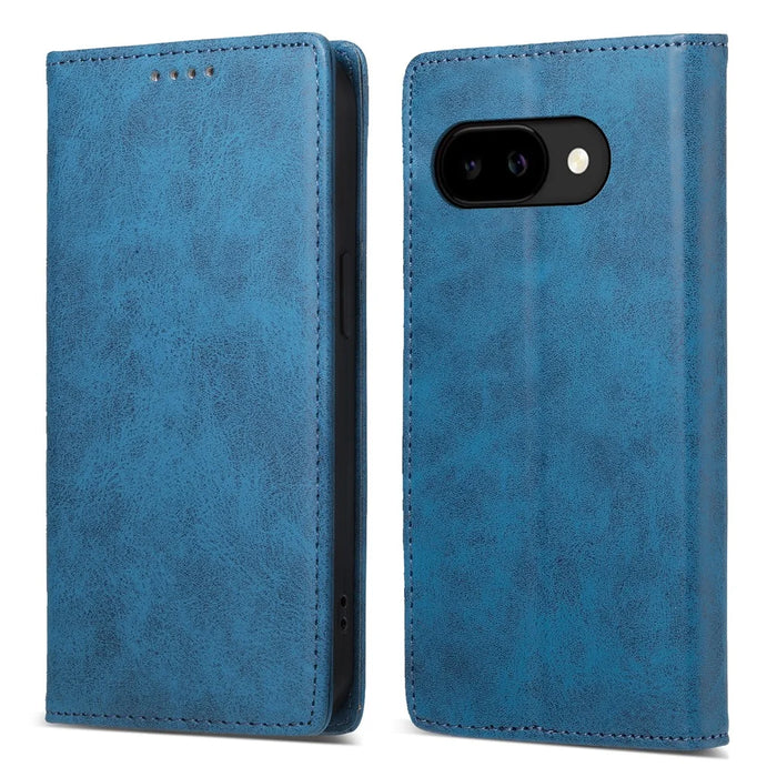 For Google Pixel 10a Wallet Case RFID Blocking PU Leather Phone Cover - Blue - 1