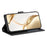 For Samsung Galaxy S26 Case Magnetic Snap Litchi Texture Leather Wallet Phone Cover with Wrist Strap - Black - 4