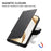 For Samsung Galaxy S26 Case Magnetic Snap Litchi Texture Leather Wallet Phone Cover with Wrist Strap - Black - 5