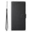 For Samsung Galaxy S26 Case Magnetic Snap Litchi Texture Leather Wallet Phone Cover with Wrist Strap - Black - 7