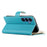 For Samsung Galaxy S26 Case Zipper Wallet Color Splicing Leather Flip Phone Cover with Straps - Lake Blue - 4