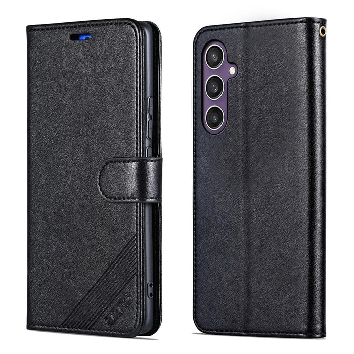 AZNS For Samsung Galaxy A37 5G Case Anti-Scratch PU Leather Stand Wallet Phone Cover - Black - 1